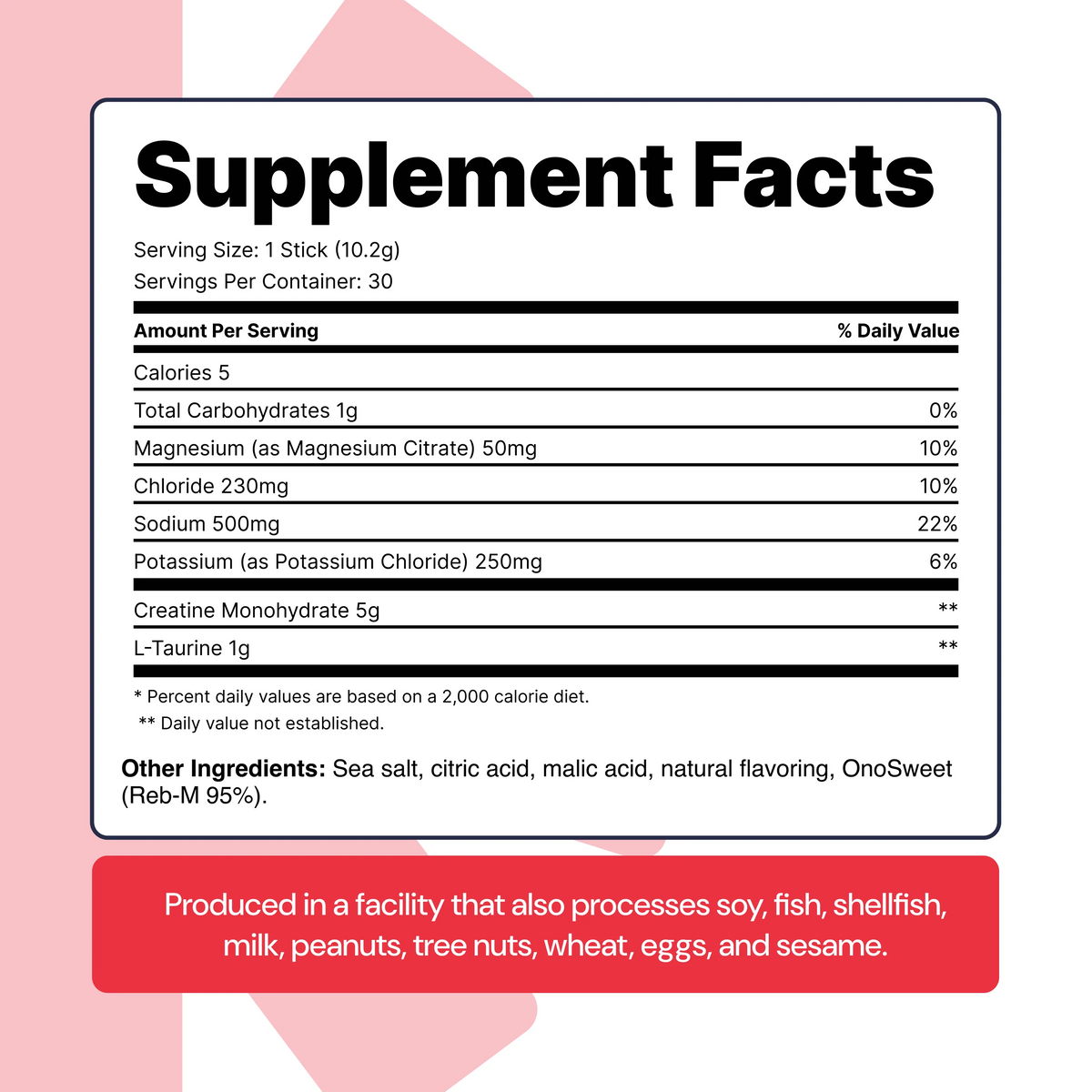 Creatine + Electrolytes Mix Strawberry Lemon