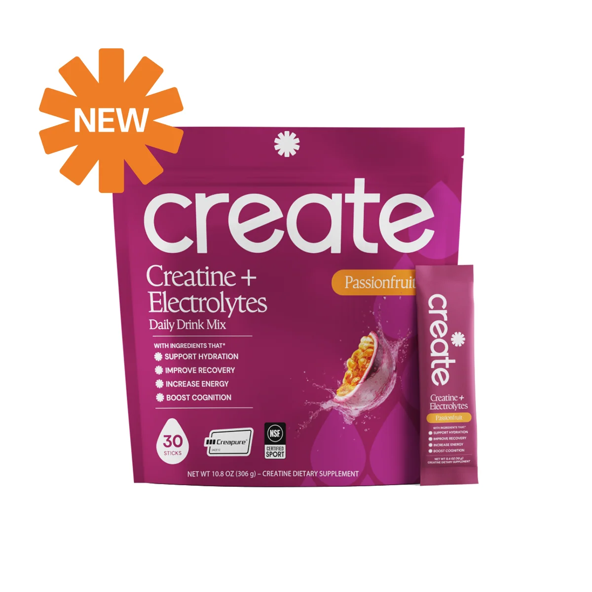 Creatine + Electrolytes Mix Passionfruit