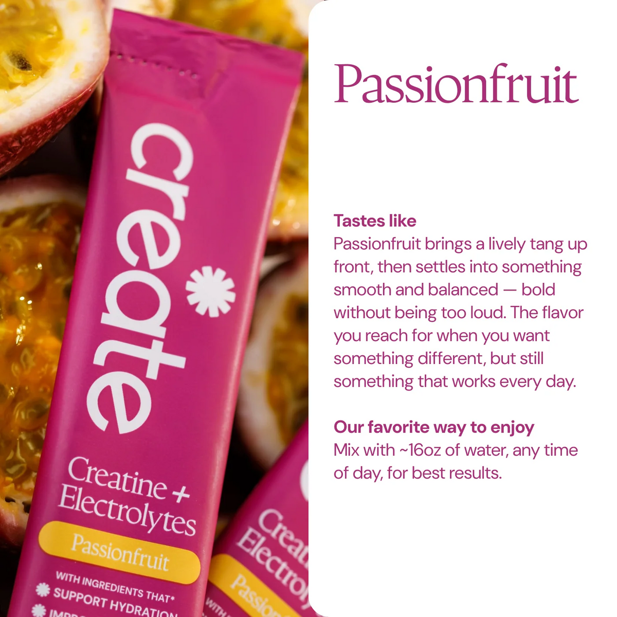 Creatine + Electrolytes Mix Passionfruit