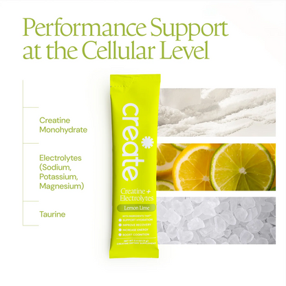 Creatine + Electrolytes Mix Lemon Lime