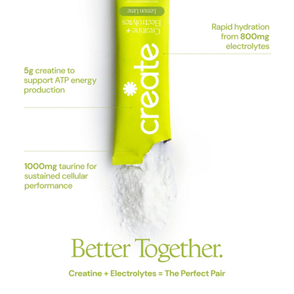 Creatine + Electrolytes Mix Lemon Lime