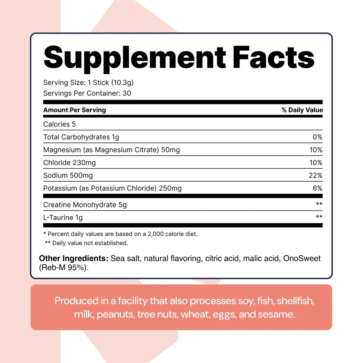 Creatine + Electrolytes Mix Peach Lemonade