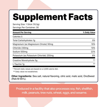 Creatine + Electrolytes Mix Peach Lemonade