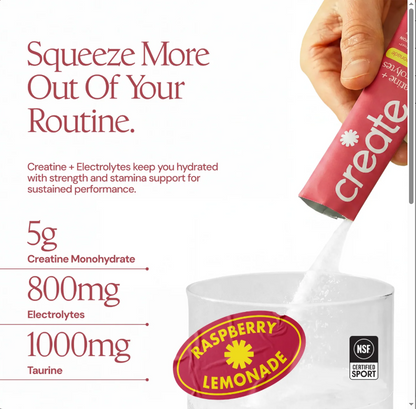 Creatine + Electrolytes Mix Raspberry Lemon