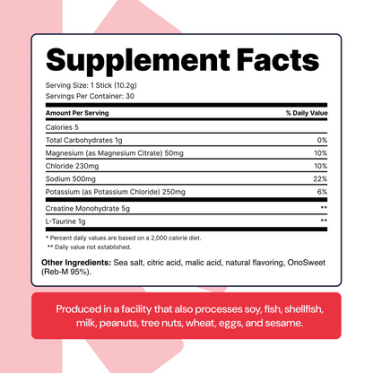 Creatine + Electrolytes Mix Strawberry Lemon