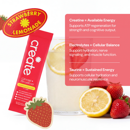 Creatine + Electrolytes Mix Strawberry Lemon