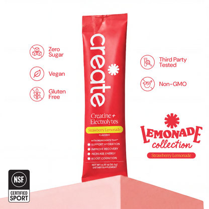 Creatine + Electrolytes Mix Strawberry Lemon
